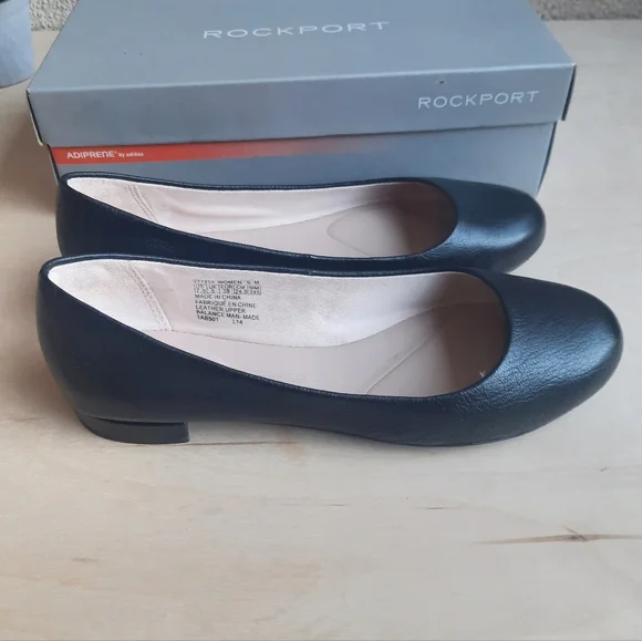 Rockport Adiprene By Adidas Black Leather Flats - Picture 6 of 14
